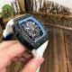 Copy Richard Mille Clear Watch RM055 Carbon Fiber White Rubber Strap Watch (3)_th.jpg